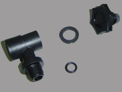 T-kus s odvzdušňovací zátkou pro manometr Astralpool 1/8" zadní vývod