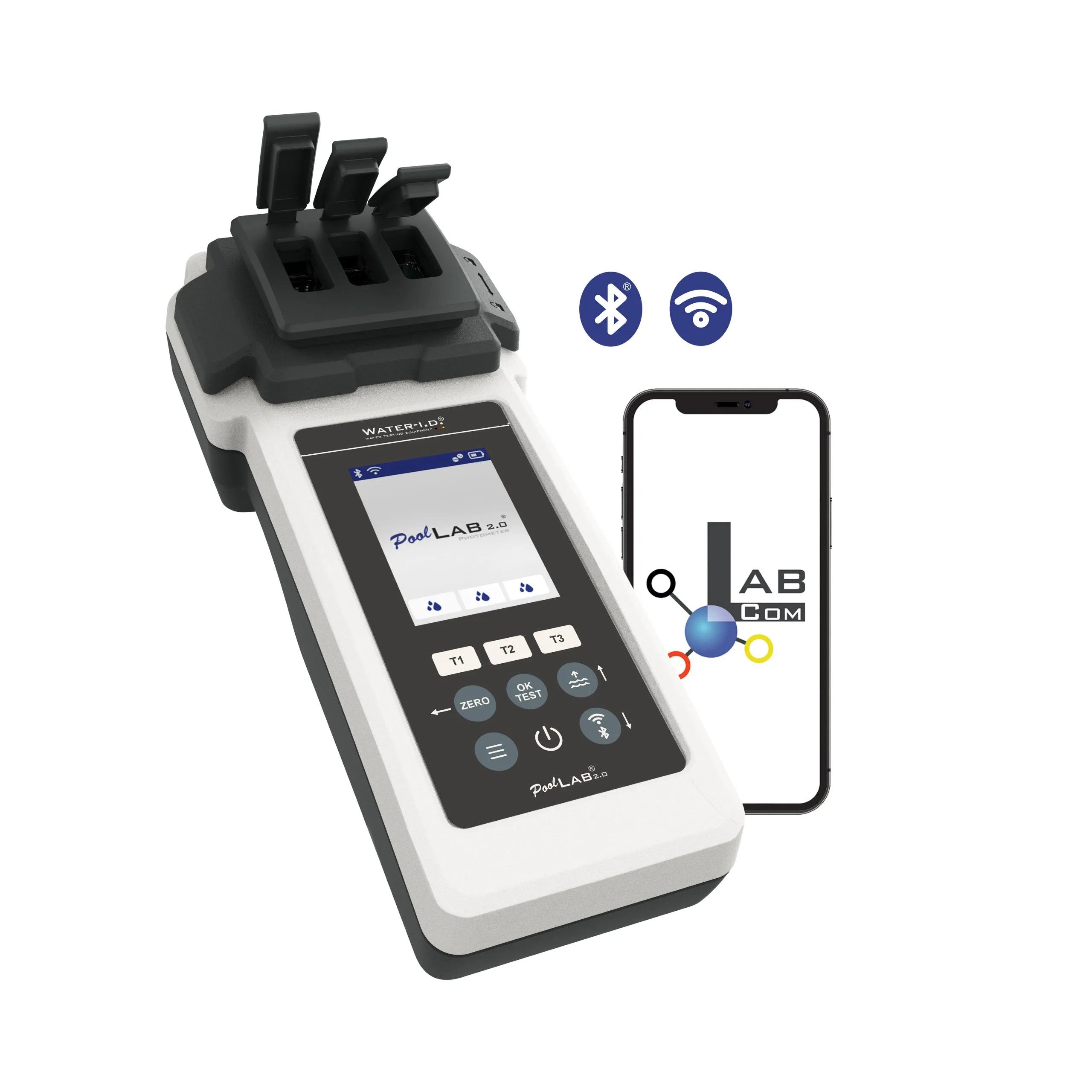 Poolservis Rozbaleno - Digitální Fotometr PoolLAB 2.0 pro měření bazénové vody