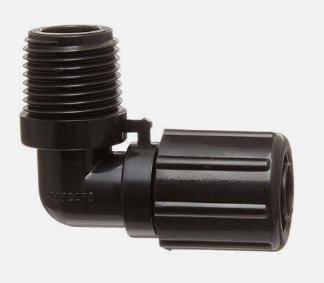 Koleno 1/2" s maticí chlorátoru Pentair Rainbow 320-C - na potrubí