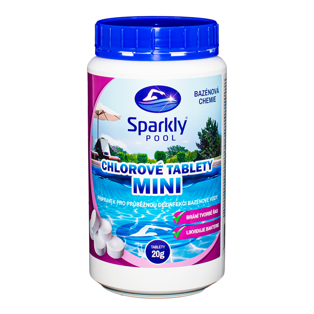 SparklyPool Sparkly POOL Chlorové tablety pomalurozpustné MINI 1 kg