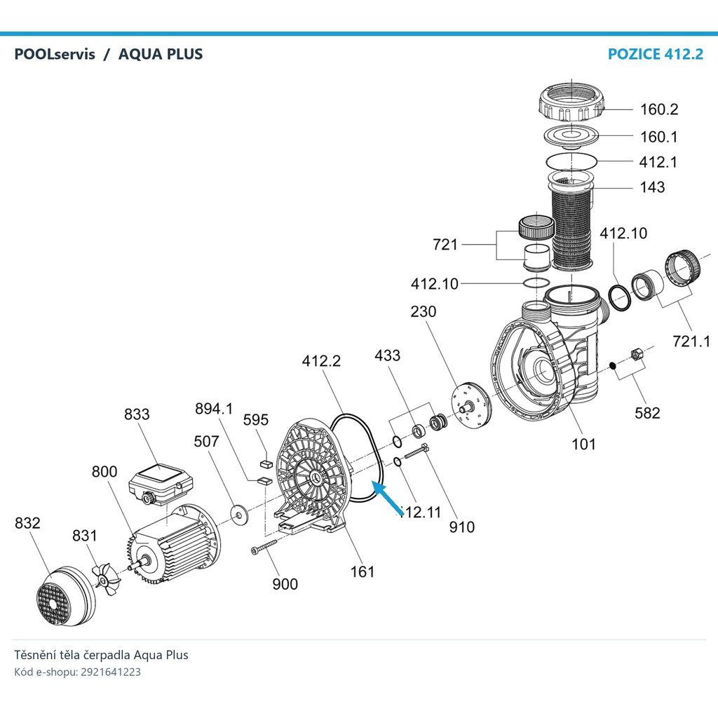 Badu Těsnění těla čerpadla Aqua Plus – 2921641223
